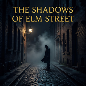 Mystery novel with a dark atmospheric cover and golden title lettering