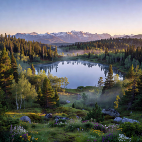 Non-fiction book about nature with a serene landscape cover